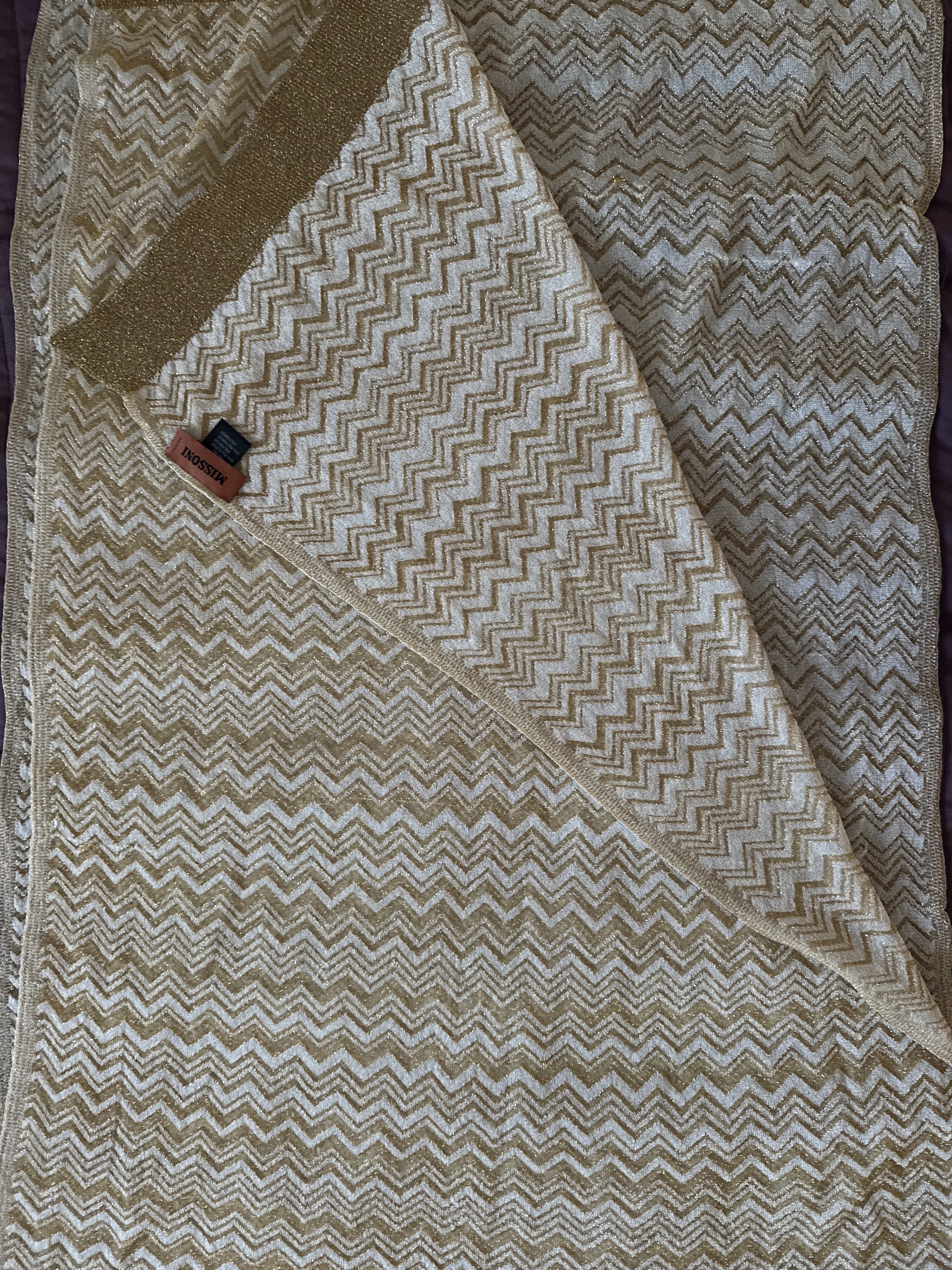 Missoni Zig Zag Lurex Knit Scarf