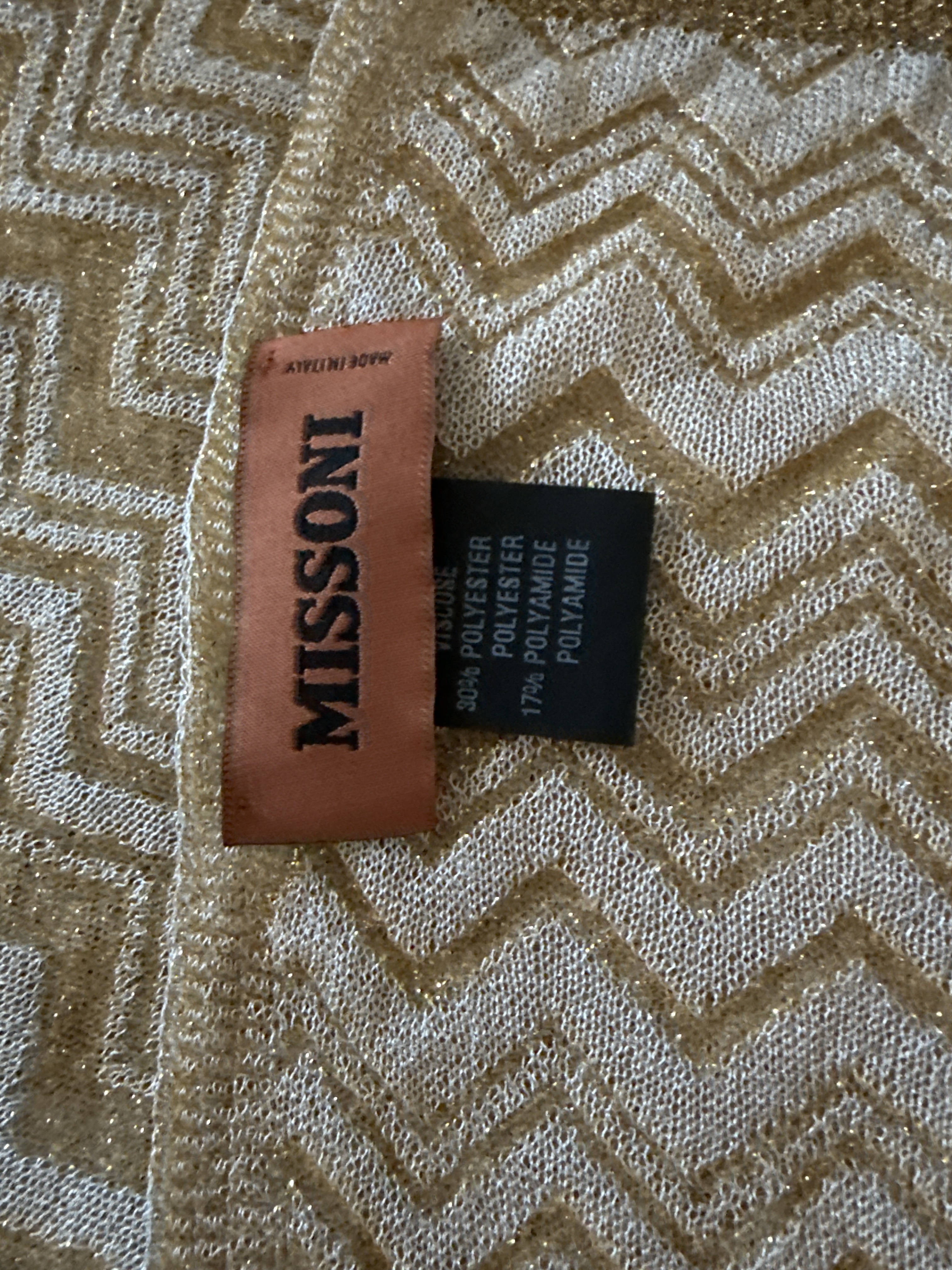 Missoni Zig Zag Lurex Knit Scarf