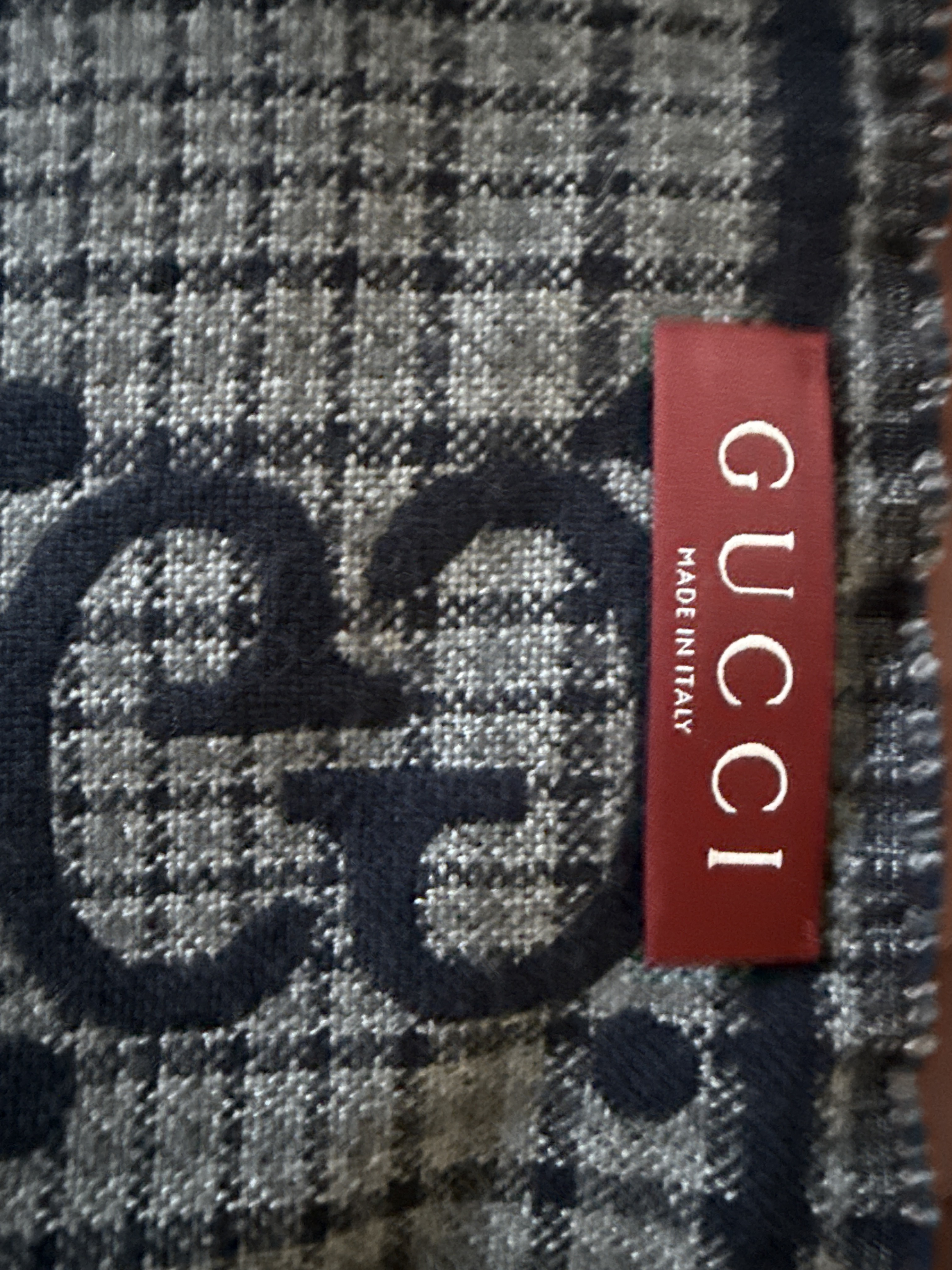 Gucci Sciarpa GG in lana con motivo a quadri