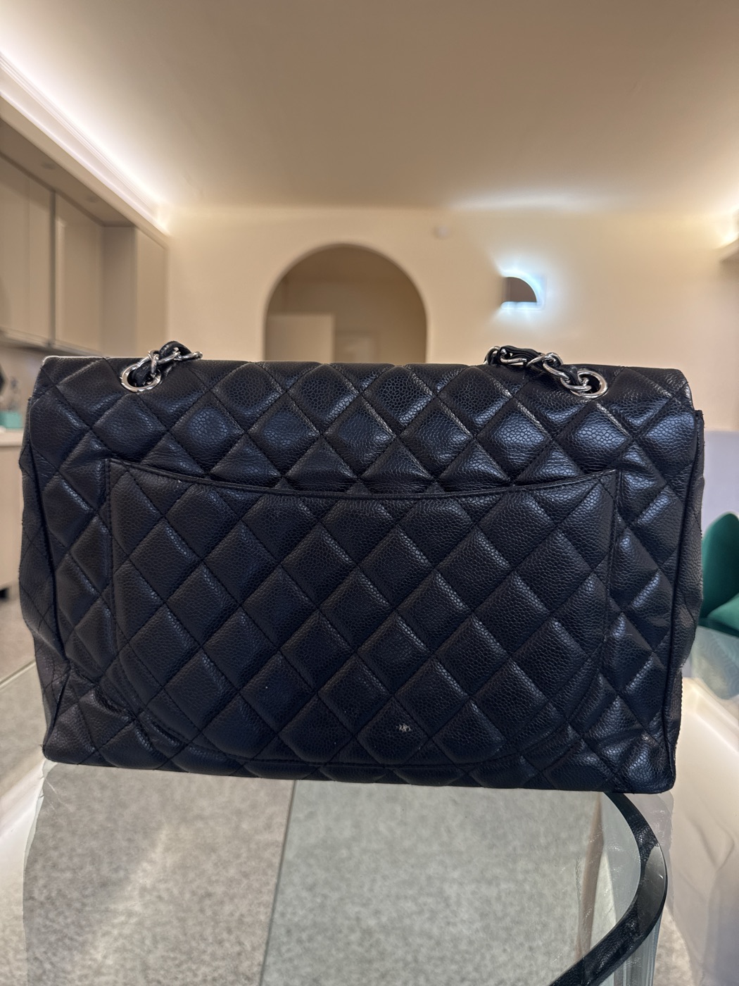 Chanel Timeless bag with silver details