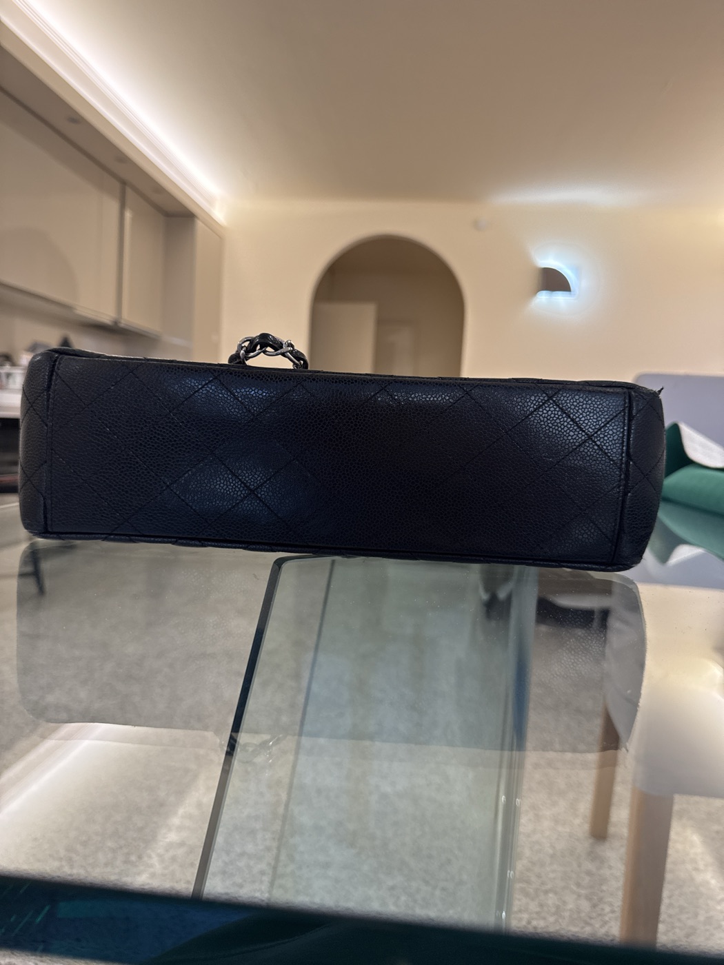 Chanel Timeless bag with silver details