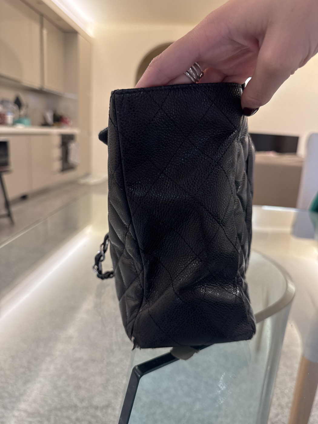 Chanel Timeless bag with silver details