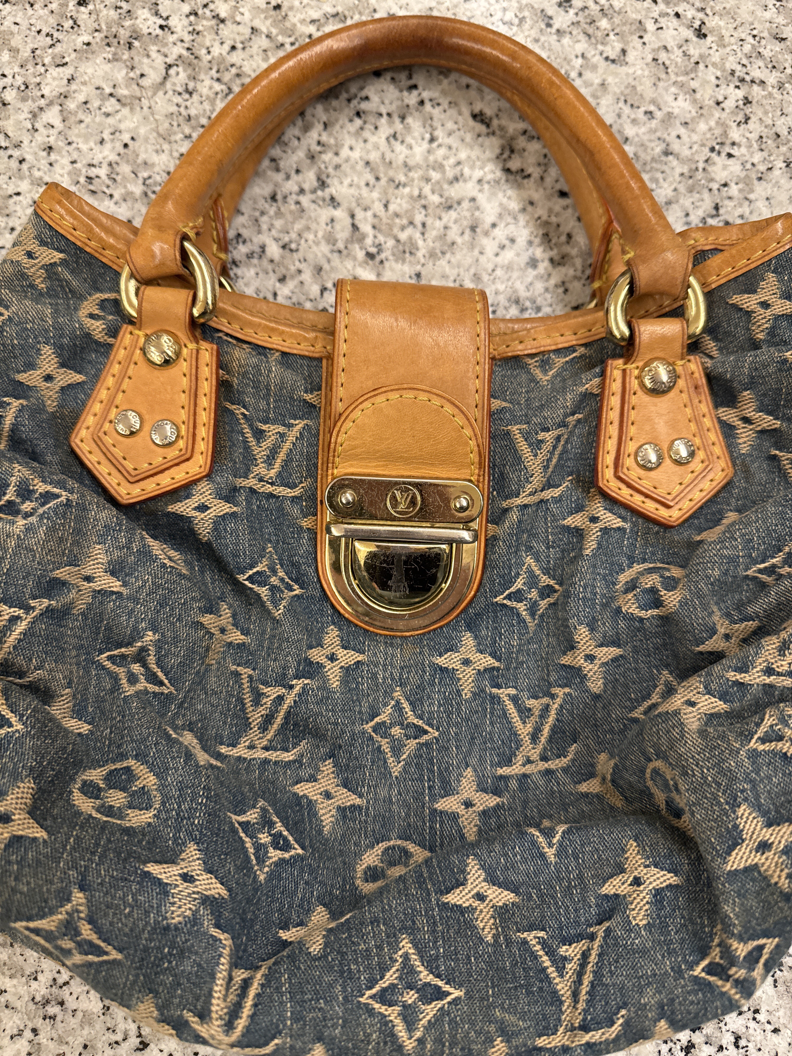 Louis Vuitton monogram Denim Pleaty handbag