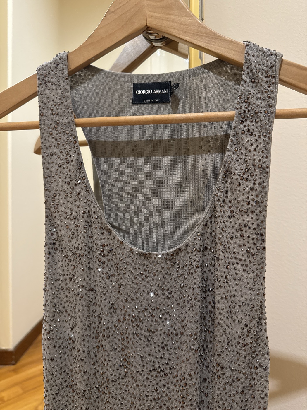 Giorgio Armani Tank top with Swarovski
