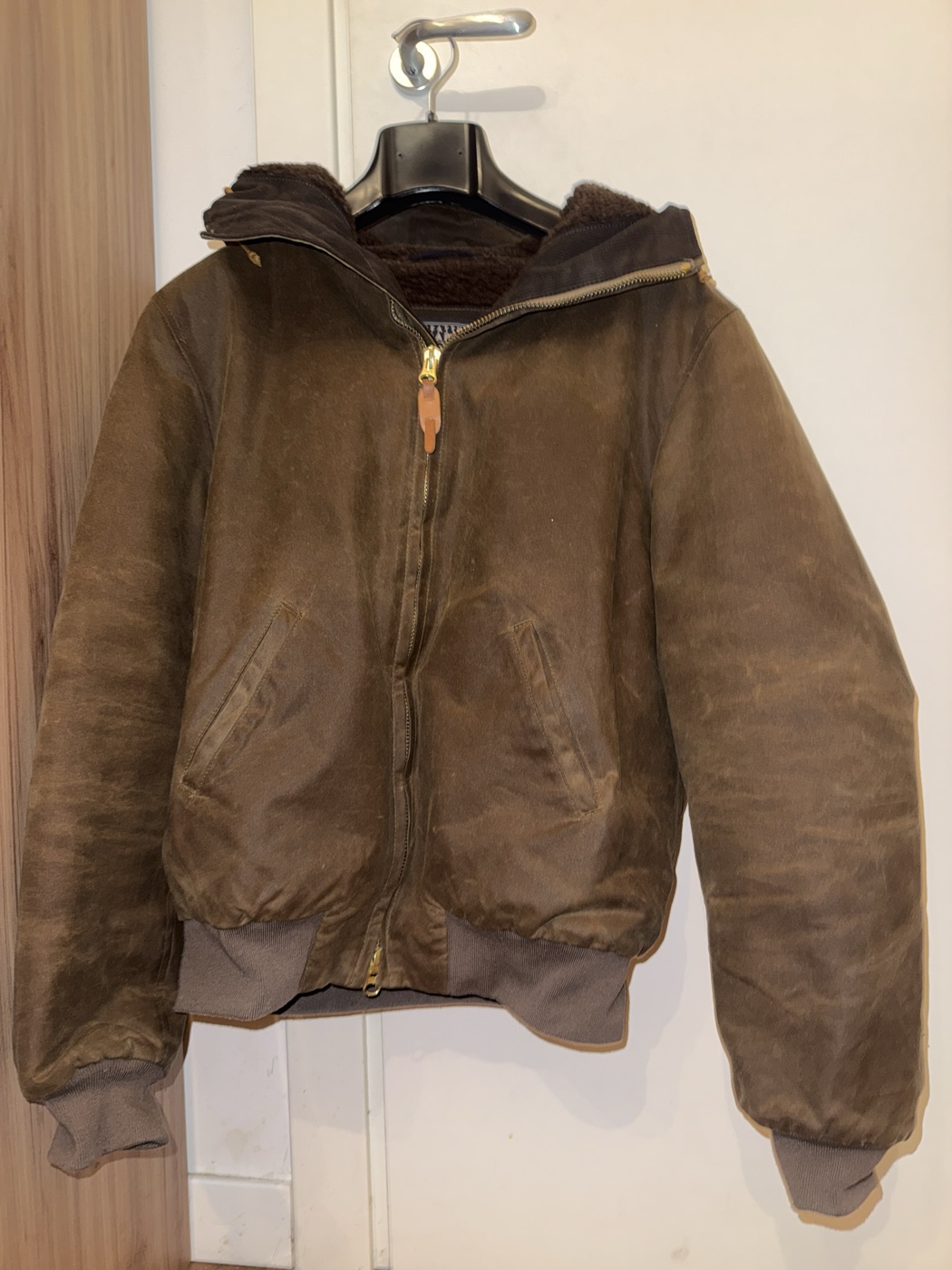 Manifattura Ceccarelli Brown Shearling waxed Jacket