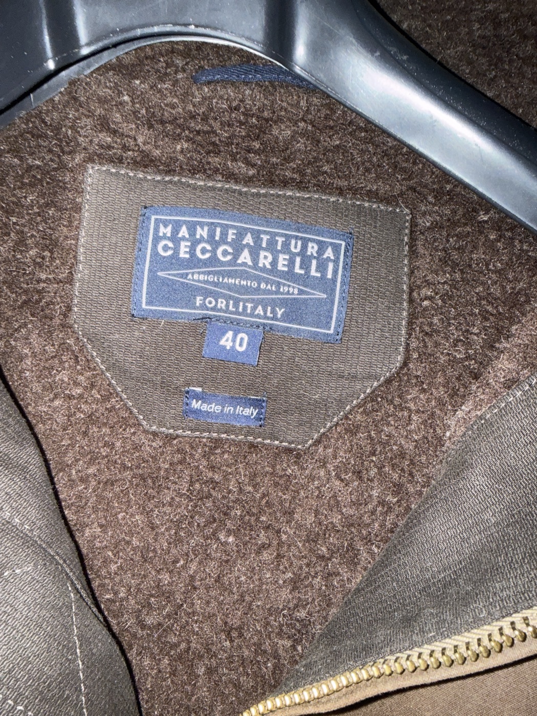 Manifattura Ceccarelli Brown Shearling waxed Jacket