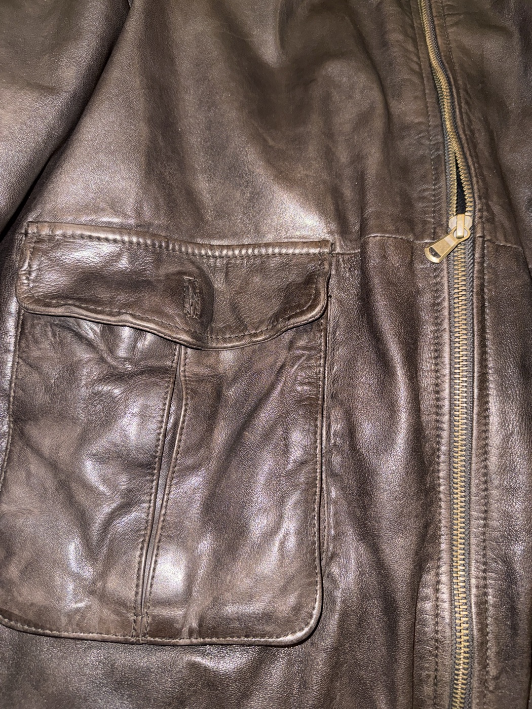 D'AMICO GIUBBOTTO HUNTER IN PELLE BROWN